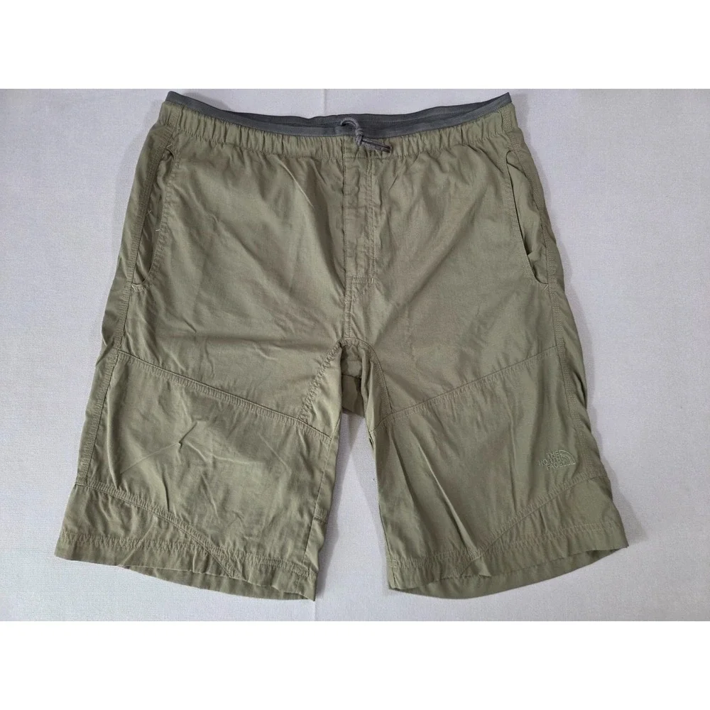 The North Face Shorts Mens Medium Green Bermuda Stretch Outdoor Hiking Utility